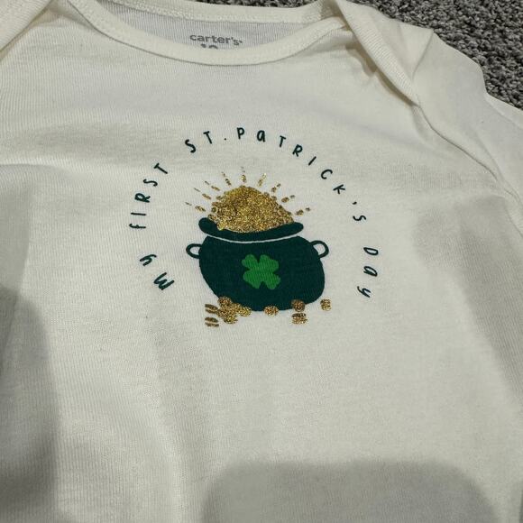 NWT Carter's My First St. Patricks Day Green 2 Piece Outfit, 12 months - Picture 6 of 8